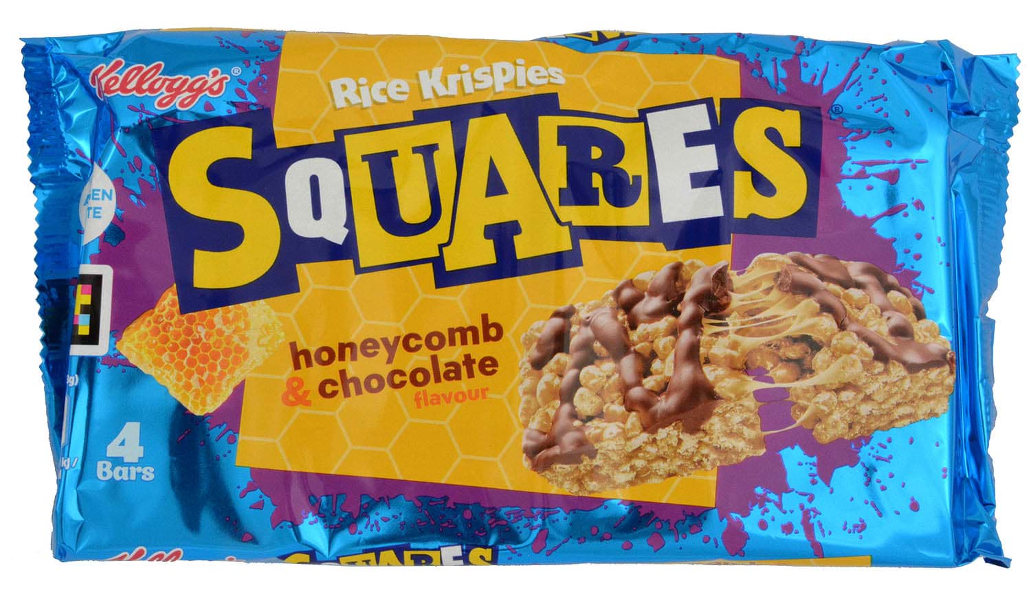 Kelloggs Rice Krispies Squares Honeycomb & Chocolate 4 x 33g