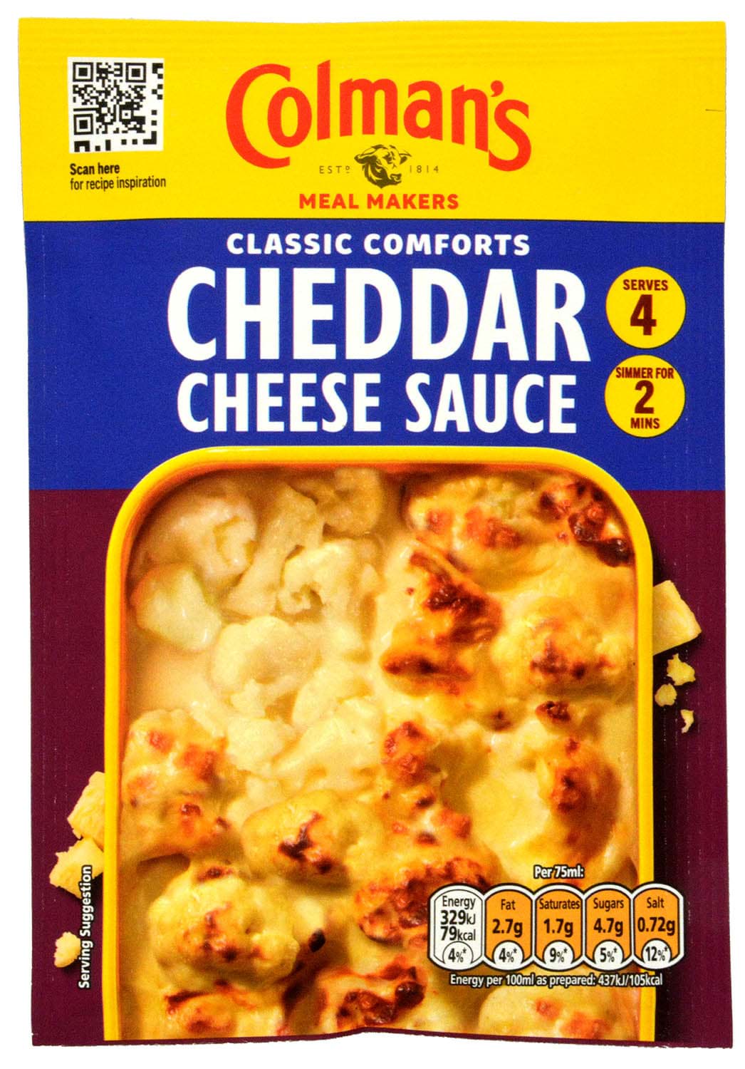 Colmans Cheddar Cheese Sauce Mix MHD 09/26