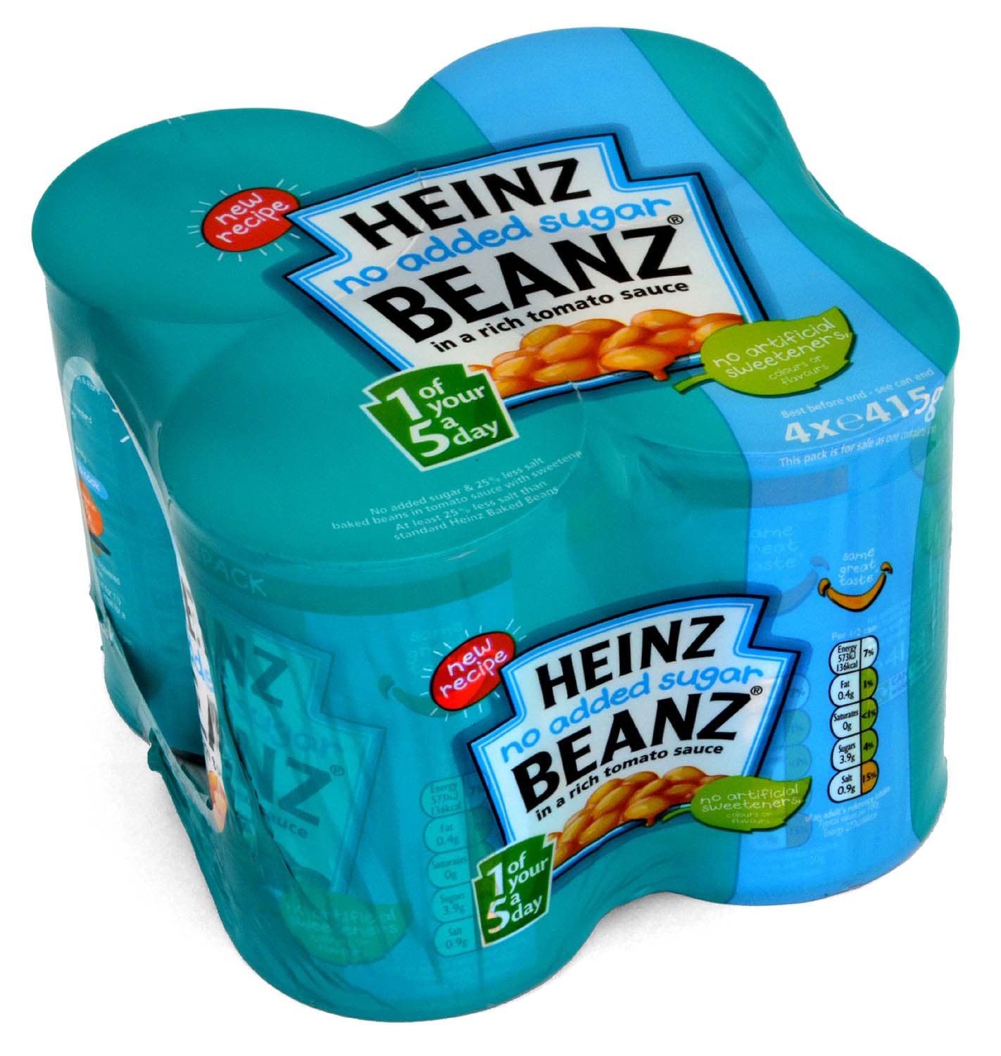 Heinz No Added Sugar Beanz 4 x 415g