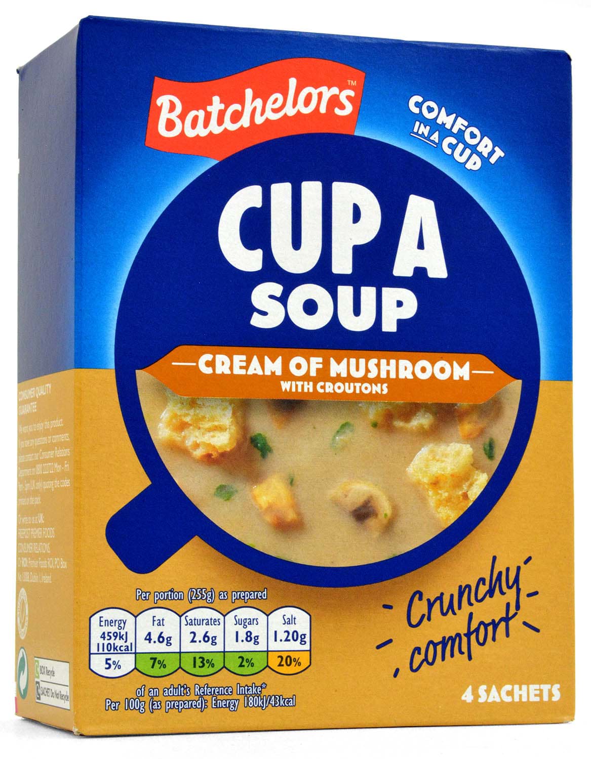 Batchelors Cup a Soup Mushroom with Croutons 4 Sachets 99g