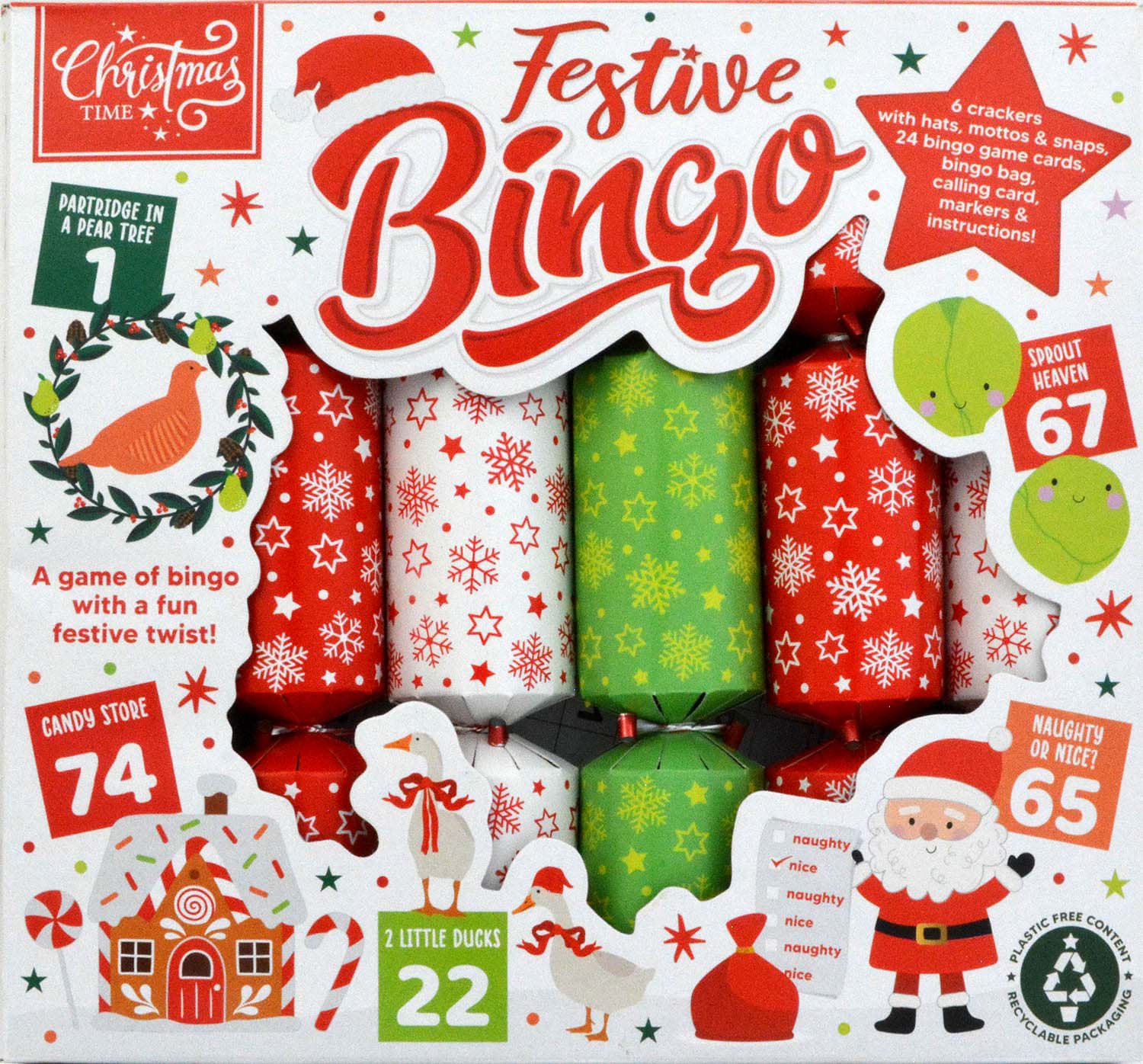 6 Christmas Crackers Bingo