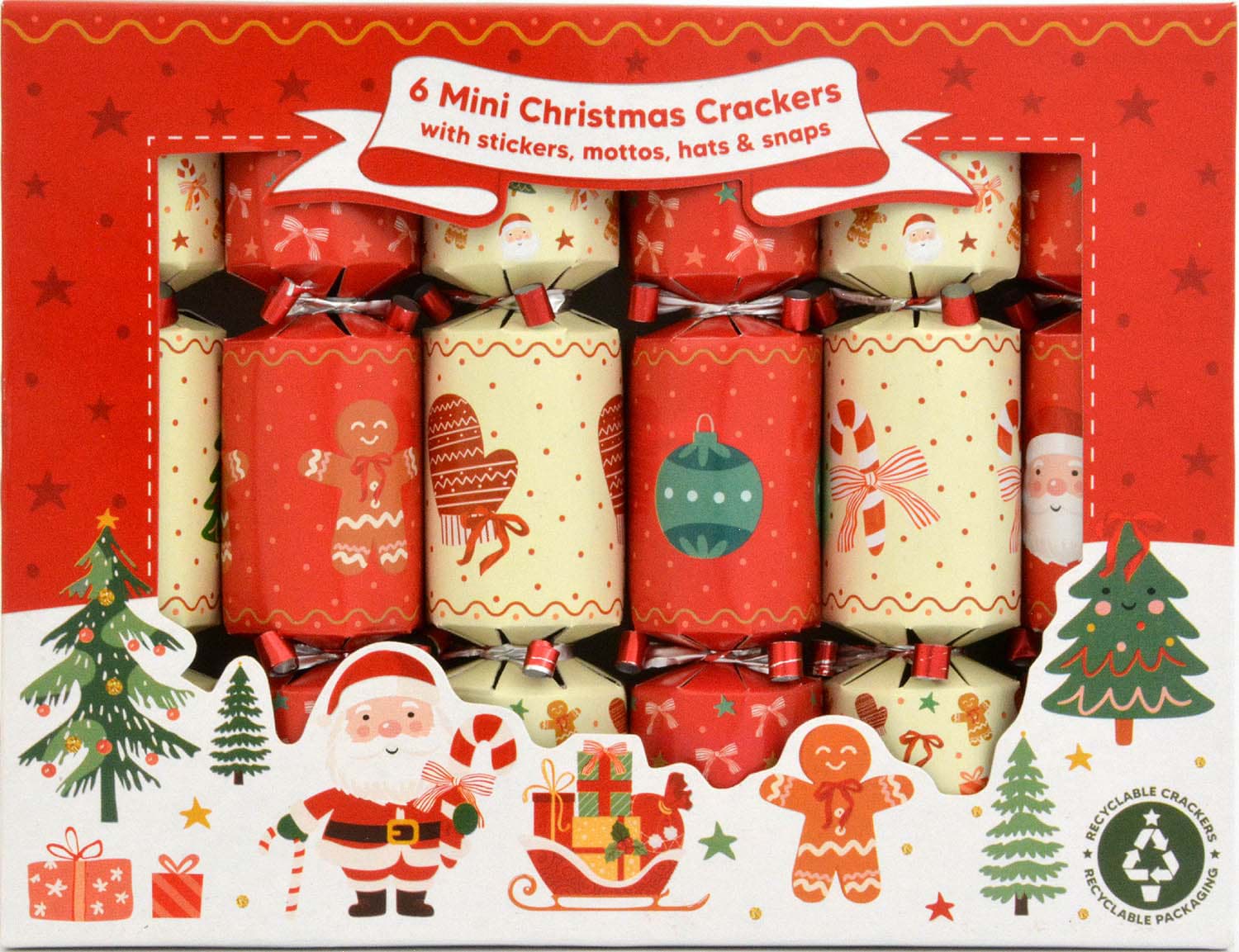 6 Mini Crackers Christmas Icons