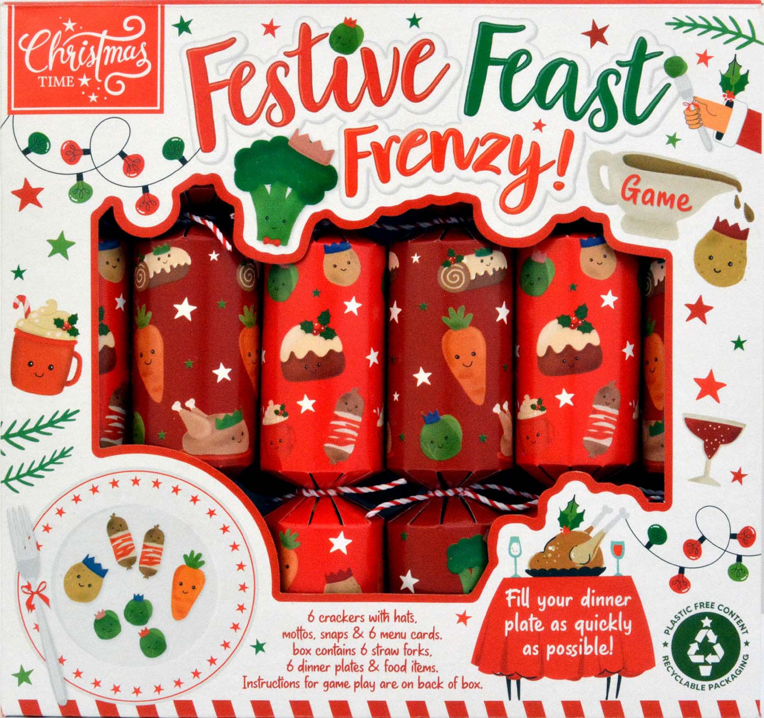 6 Christmas Crackers Festive Feast Frenzy