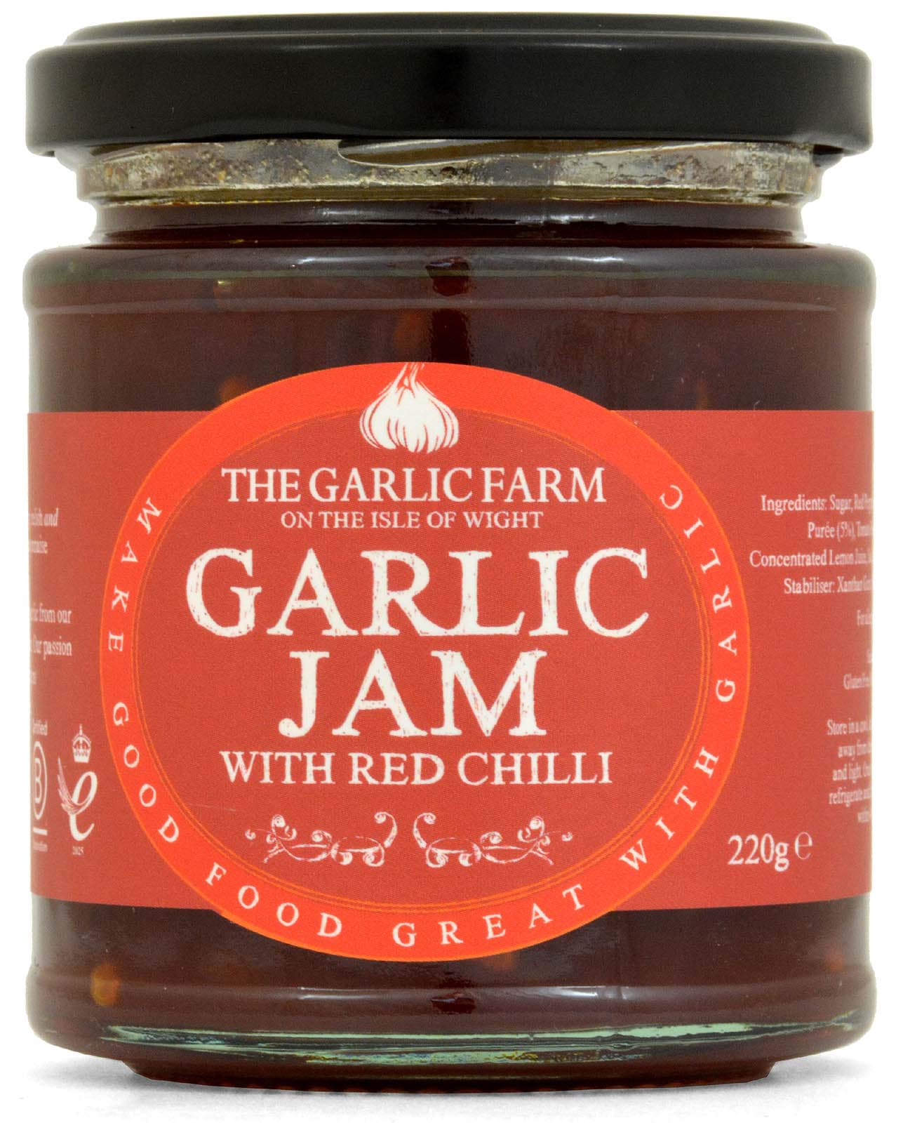 The Garlic Farm Garlic Jam with Red Chilli 220g