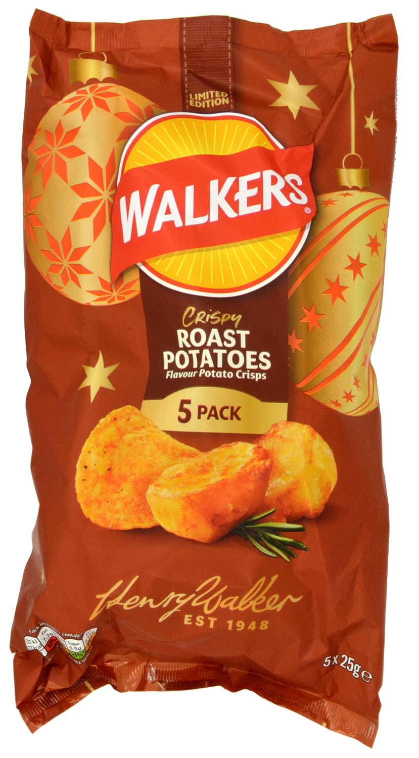 Walkers Crispy Roast Potatoes Crisps 5x25g