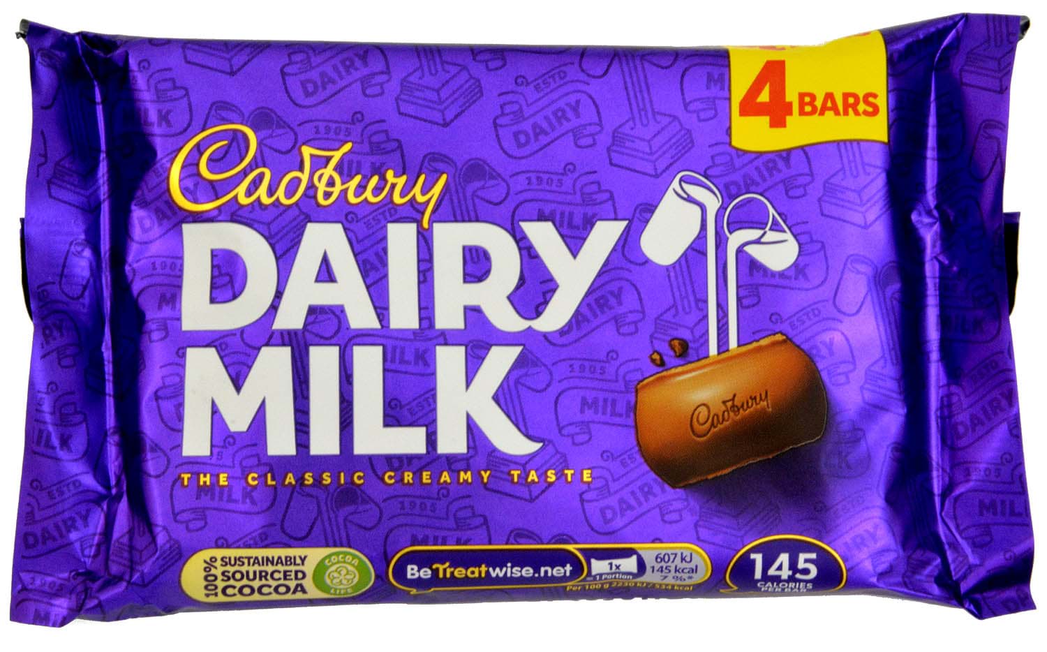 Picture of Cadbury´s Dairy Milk Chocolate 4 bars 108.8g