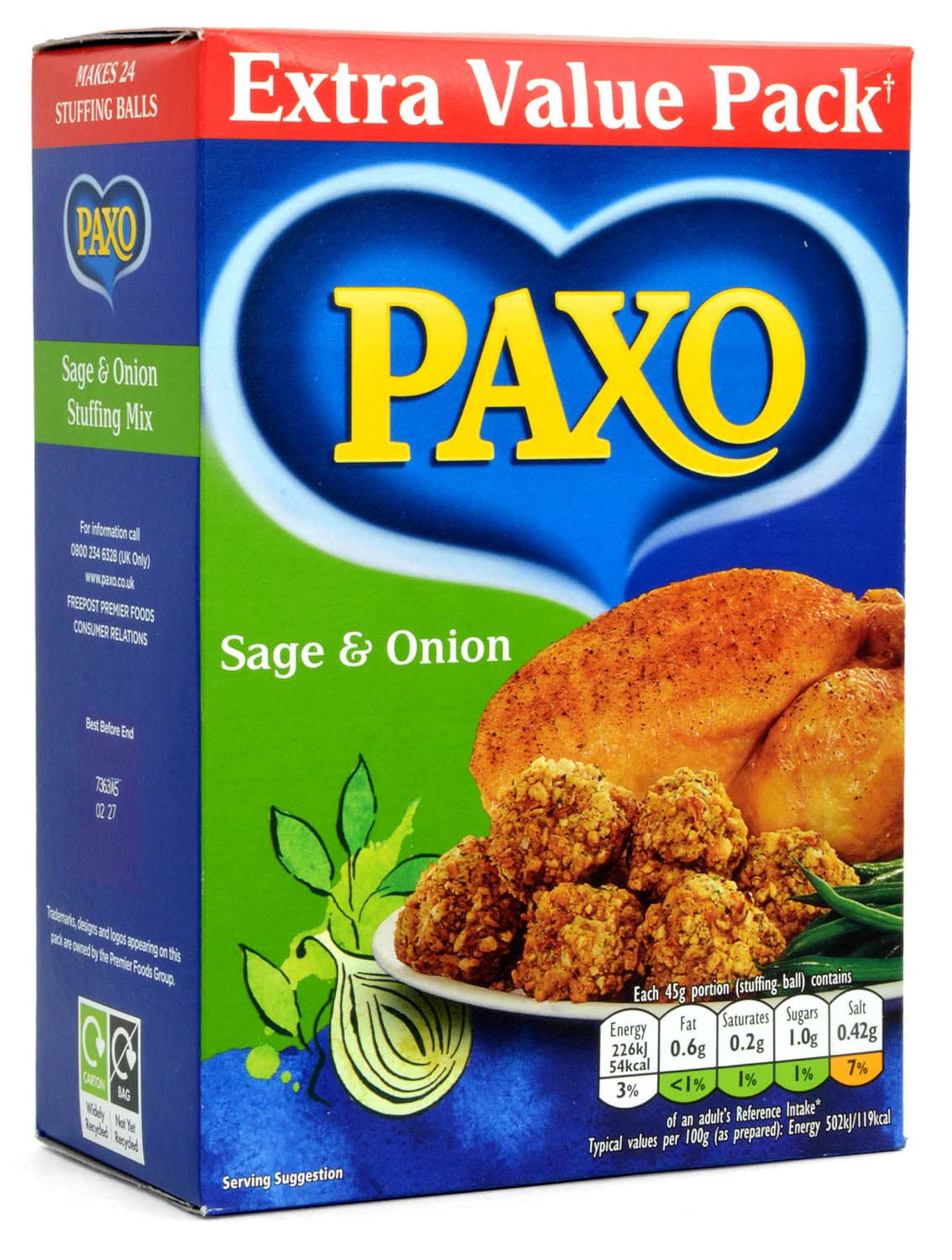 Picture of Paxo Sage & Onion Stuffing 340g