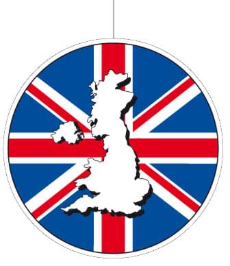 Picture of Union Jack Round Hanger 28cm with GB Outline