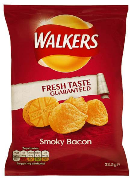 Picture of Walkers Smoky Bacon, 32 x 32.5g Box