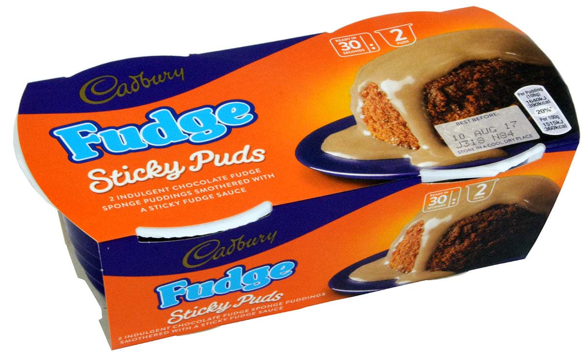 Picture of Cadbury Sticky Puds Fudge 2 x 95g