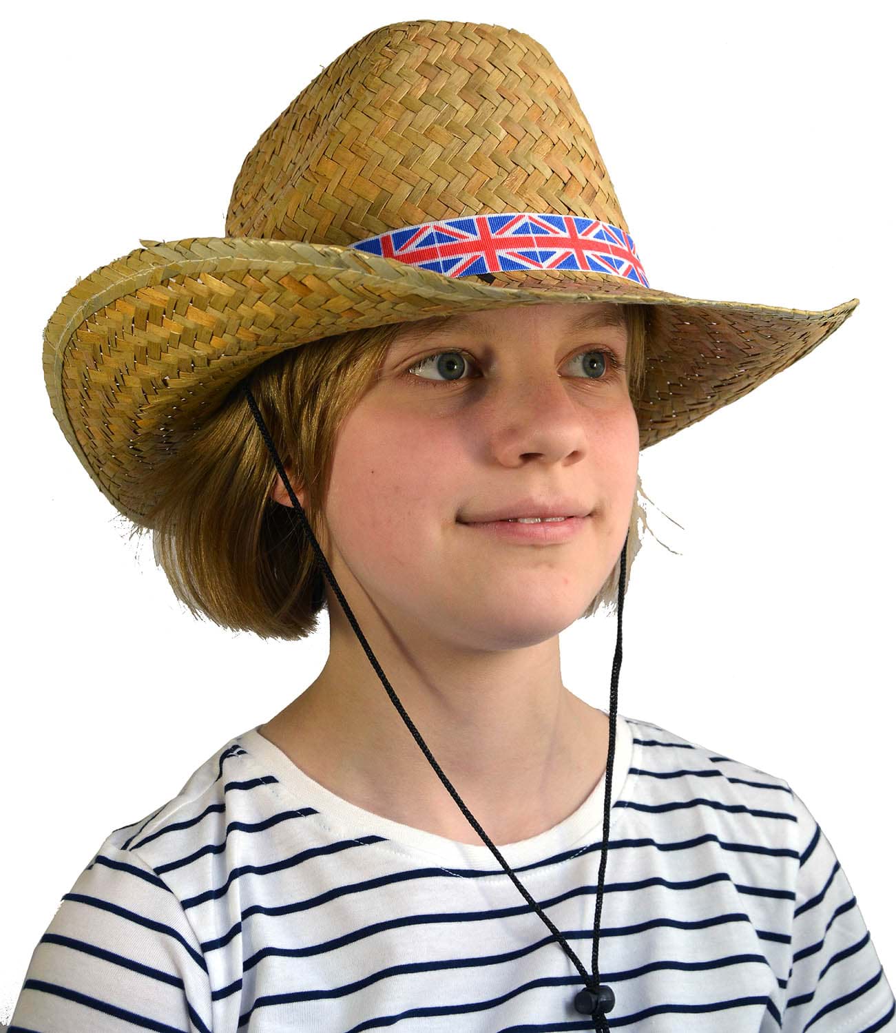 Picture of Brown Straw Stetson with Union Jack Printed Band
