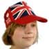 Bild von Baseball Cap Union Jack Panel I Love Britain Red-White