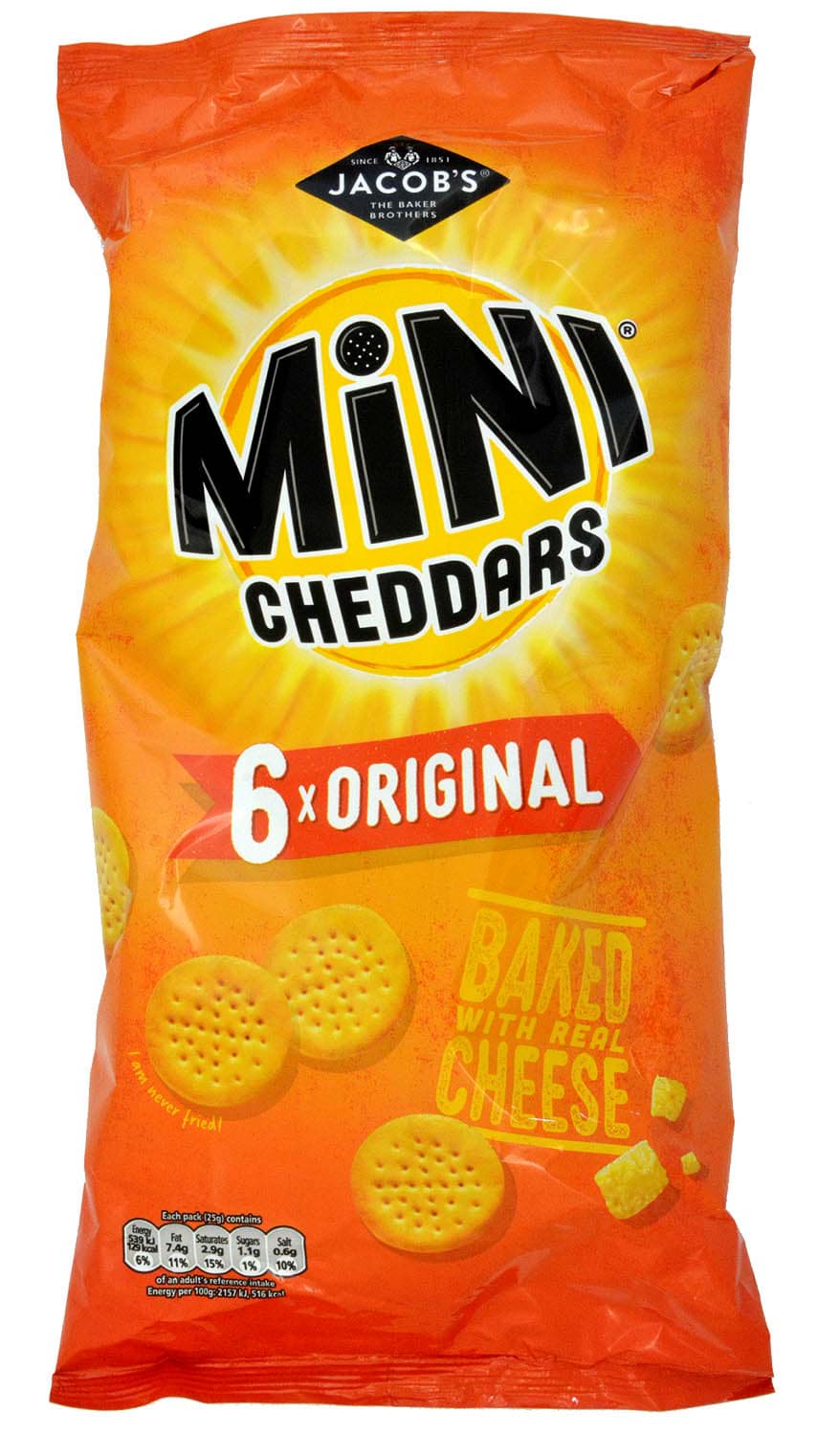 Picture of Jacobs Original Baked Mini Cheddars 6 x 23g