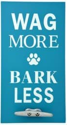 Bild von Hundeleinenhalter "Wag More - Bark Less", 15cm x 28cm
