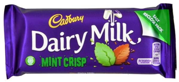 Bild von Cadbury Dairy Milk Mint Crisp 54g