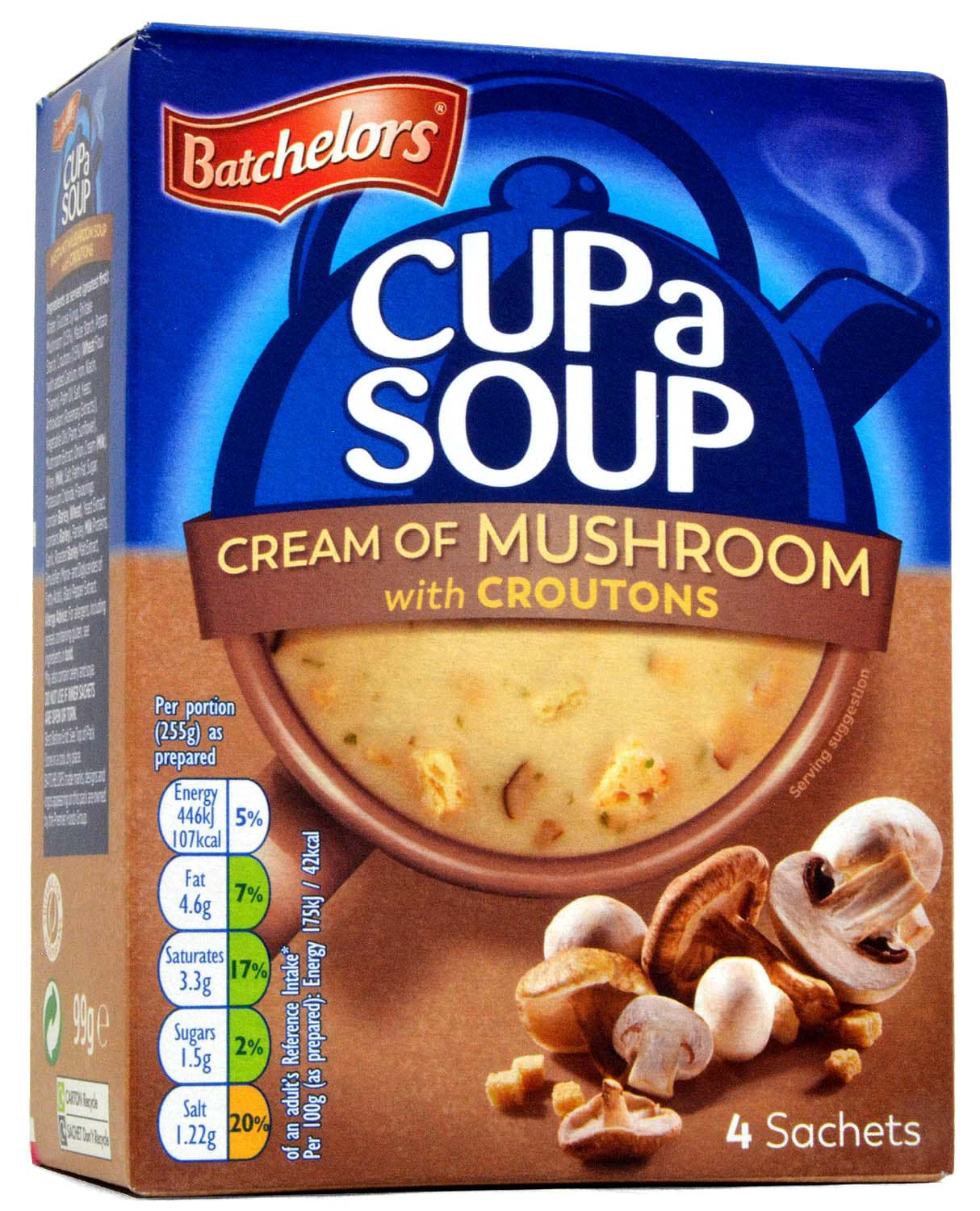 Picture of Batchelors Cup a Soup Mushroom with Croutons 4 Sachets 99g