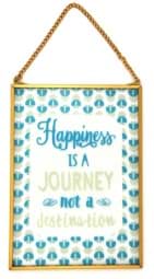 Bild von Happiness Is A Journey Not A Destination . Glasbild 13cm x 18cm