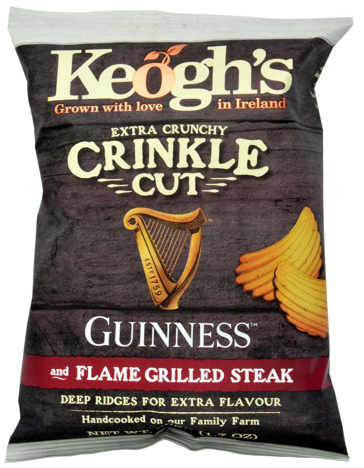 Picture of Keoghs Crinkle Cut Guinness and Flame Grilled Steak 50g